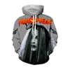 Herren Hoodies Jumeast 3D Gedruckt Schleier Hexe Schädel Sport Halloween Grafik Übergroße Baggy Pullover Hoodie Tops Streetwear Männer Kleidung