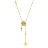 Conception classique Gold Clover Lock Pendant Collier Bijoux pour les femmes Gift Women