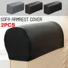 Housses de chaise 2 pièces protecteurs d'accoudoir de canapé en cuir PU extensible imperméable pour bras de canapé VJ-Drop