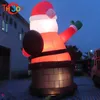 açık hava aktiviteleri 8m 26ft yüksekliğinde dev şişirilebilirler Noel Baba Şişme Baba Christmass şişme Santas Hediye Çantası ve LED Işık