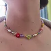 Collier ras du cou en perles de rocaille en verre de luxe, 6 couleurs, chaîne de fleurs, bavoir, collier de déclaration, perles naturelles, poterie pour fête de femmes