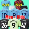 22 23 Jerseys de futebol de Haaland Greallish sterling mans cidades mahrez f￣s jogador vers￣o de Bruyne Foden 2022 2023 Tops de futebol camisa Kits Kit Sets Uniform Boys Catal Catal