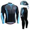 Men's Tracksuits 2022 Black Long Sleeve Shirt Quick Dry Cycling Set Clothes Suits Bicycle Clothing Moutain Shaped Pattern Ropa