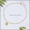 H￤nge halsband 12 stj￤rntecken halsband guld runda mynt h￤nge konstellation halsband f￶r kvinnor mode smycken f￶delsedagspresent dro dhio2