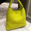 Grüne Handtasche, Zusammenstellung von Brieftaschen, Handtaschen, hohe Kapazität, Einkaufstaschen, Gemüsekorb, Umhängetasche, Sternhandgeflecht, Unterarmpaket