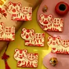 Cadeau cadeau 6 pcs enveloppes rouges chinoises année du tigre Hong Bao paquets d'argent chanceux pour les fournitures d'anniversaire du festival de printemps C