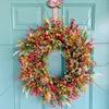 Decorative Flowers Spring Wreath For Front Door Artificial Floral Daisy Party Supplies Handcrafted Garland Weddings