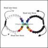 Kralen strengen modepaar magnet hart charme streng streng armband 7 chakra natuursteen armbanden handgemaakte minnaars gevlochten vrouwen mannen dhmzq