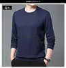 Capuz de moletom masculino Sweater Spring Autumn Fin Slim Fit Bottoming Bottoming Pullover OULHO POLATE O-GELO CASTOONT ​​SWORLSHIRTS MENINOS ROUSE