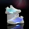 Boots UncleJerry Luminous Sneakers Fiber Optic Shoes for Women Men Boys Girls USB Rechargeable Christmas gift 220909