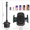 Bekerhouder Universal mobiele telefoon Mount 2-in-1 auto wiegjes verstelbare ganeneckhouder met doos voor iPhone 14 Pro plus Samsung-smartphone