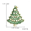 Brooches Classic Vintage Multicolor Crystal Christmas Tree For Women Rhinestone Collar Pins Fashion Jewelry Wholesale