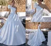 Elegante A-lijn Een Schouder Stain Trouwjurk 2023 Kralen Mouwloze Bruidsjurken Voor Vrouwen Custom Made Vestido De Novia