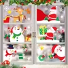 لحفلات أخرى لحفلات الحفلات عيد الميلاد ملصقات نافذة لعبة Santa Claus Merry Decorations for Home Ornament Navidad Xmas Gift 220908