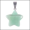 Charms Small Customized Natural Crystal Quartz Carved Star Charms Stone Pendant For Diy Jewelry Making Necklace Drop Delivery 2021 Fi Dhopw