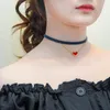 Collares colgantes Moda Pequeño Corazón Rojo Cuello Cadena Gargantilla