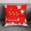 Kudde Microfine Pillows Christmas Case Linen / Cotton Printed Decorations For Home Car Chair Cover