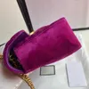 7A Designer bag marmont velvet leather belt chain bag shoulder crossbody Purses Shopping Women Bags small cow Handbags Travel
