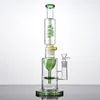 En gros deux styles gros narguilés capiteux 18mm joint femelle avec bol en verre Bong en ligne Perc conduites d'eau 4mm d'épaisseur plate-forme huile Dab plates-formes