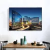 Nordic City Building Canvas Painting Modern Night Landscape Posters And Prints Wall Art Picture For Living Room Home Decor