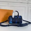 수채화 베개 가방 여성 핸드백 토트 크로스 바디 가방 클래식 레터 넥타이 염색 색상 조절 식 숄더 스트랩 탑
