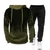 Mens Tracksuits 2sts Suit Spring Autumn Mens Sweatshirt Set Splash Ink Hoodiestracksuit Pants Casual Fitness Mane Sportswear S4XL POOLED 220909