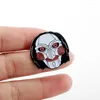 Brooches Fashion Cool Movie Saw Theme Mask Cosplay Enamel Metal Badges Lapel Pins For Men Women Fans Jewelry Gift