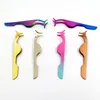 Curler de cílios 1pcs fofos colorido coloridofalse aço inoxidável Tweezers Auxiliar Clamp Cosmetology Makeup Tool Acessórios 220909