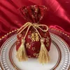 Gift Wrap Style Style Wedding Supplies Chińska impreza Favor Candy Bag Pudełko z ręcznie kreatywną Cloth Event Event