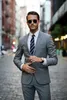 Men's Suits Blazers Latest Design Grey Men Suits Casual Slim Fit Tuxedo 2 Pieces Blazer Style Custom Made Terno Masculino JacketPant Sell 220909