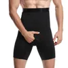 Herrkroppsskalar män mage kontroll shorts formkläder hög midja bantning underkläder shaper sömlös buk magmodellering boxare trosor