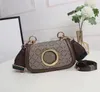 Bags 698643 Blondie Collection Small Shoulder Circular Interlocking Letters 2 Straps Women Leather Purse