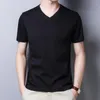 T-shirts pour hommes T-shirt d'été à manches courtes à col en V pour hommes Vêtements de mode décontractés légers de haute qualité