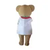 Costume de mascotte d'ours mignon d'Halloween, personnage de dessin animé en peluche, taille adulte, carnaval de Noël, fête d'anniversaire, tenue fantaisie