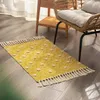 Tapetes retro boêmio linho de linho de algodão retro tapete geométrico tapete de tapeçaria de tapeçaria decoração decoração de casa