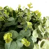 装飾的な花1PCSシミュレーション植物結婚式の装飾フラワーアレンジメントグリーンユーカリの束ね