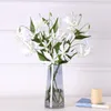 Decorative Flowers Simulation Flame Lily Home Interior Living Room Table Decoration Artificial Floral Ornaments Fake Wedding High Quality