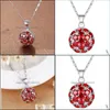 Hangende kettingen laagste groothandelsprijs 10 pc's glanzend paardenoog Red Kunzite Crystal Gems 925 Sterling Sier USA Israel Wedding Engagem DHLG9