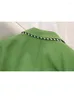 Ternos femininos comutam terno verde mina feminina de primavera e outono britânico design amarre cor sólida manga longa preto blazer casaco feminino fêmea feminina