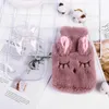 Sac d'eau chaude réutilisable pour l'hiver, motif de lapin, peluche douce, sacs chauffe-mains en PVC 1223107