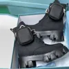 Men Designers Rois Ankle Martin Boots and Nylon Boot military inspired combat Shoes Small bouch Top Quality With box NO43