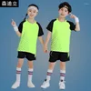 Set da corsa Summer Soccer Jersey Pants Set Sportswear Youth Kids Football Training Divise Tute per bambini Tute sportive