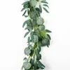 Decorative Flowers 2m Eucalyptus Garland Rattan Artificial Willow Leaf Wedding Decoration Hanging & Wreaths