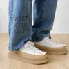 Platforma butów dressowych dla mężczyzn designboardowych obuwia okrągłe palce koronkowe vulcanize casual Man Chunky Sneakers 220909