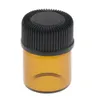 Parfymflaska 100 datorer Essential Oil Amber Glass Injektion med ￶ppning 13 ml prov dram flaska tunn liten test 220909