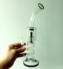 12 tum klart glas vatten bong vattenpipa med d￤ck perc dubbel honungskaka filter olje riggar r￶kr￶r