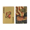 Party Favor President Trump Package Poker 24k Gold Playing Card Résistant à l'usure Texas Imperméable Magic Tricks Gift