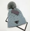 Women Winter Soft Knit Beanie Hat with Faux Fur Pom Pom Warm Girls Skull Cap Knitting Beanies