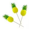 Fournitures de fête Autre événement 10 pièces/paquet ananas nid d'abeille 3D pics illustration cure-dents gâteau fruits décoration Luau bâtons jetables