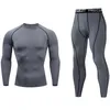 Herresp￥r ton￥ring jogging kostym fitness tights skjorta leggings 2 stycke sp￥rdr￤kt m￤n kompressionskl￤der snabbtorkning tr￤ning